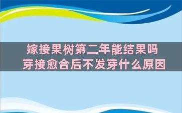 嫁接果树第二年能结果吗 芽接愈合后不发芽什么原因